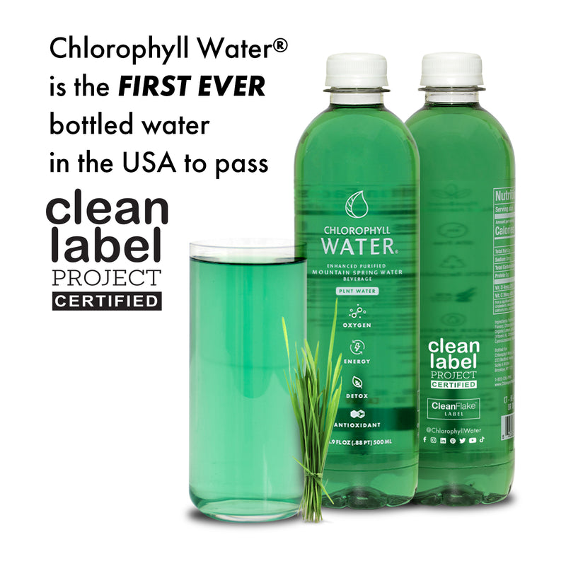 Chlorophyll Water® is the First-Ever Bottled Water in the USA to Receive Clean Label Project Certification [Food Dive]