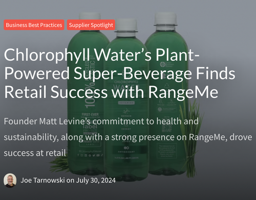 Chlorophyll Water’s Plant-Powered Super-Beverage Finds Retail Success with RangeMe