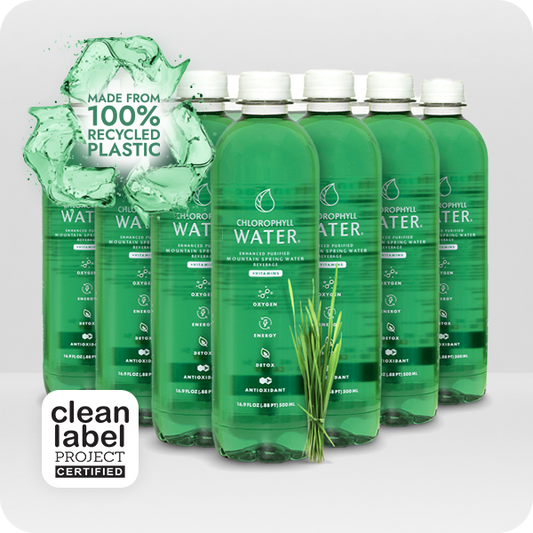 Chlorophyll Water® (Case of 12): Purified Mountain Spring Water with Essential Vitamins