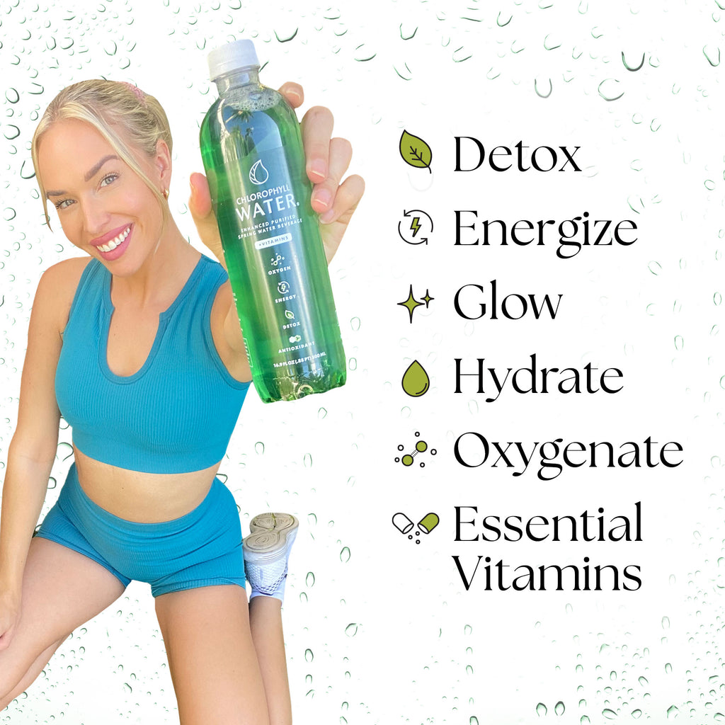 Chlorophyll Water® (Case of 12): Chlorophyll & Ultra-Purified Water with Essential Plant-Based Vitamin A, B12, C & D3 - Chlorophyll Water 