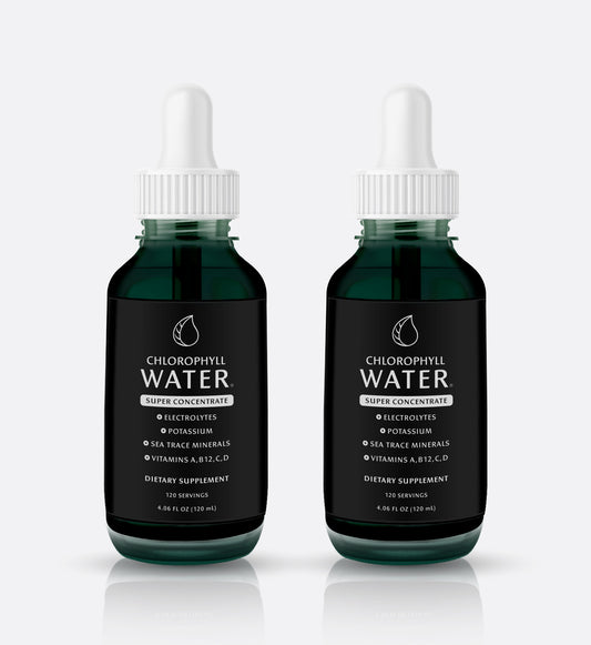 2 Pack: Chlorophyll Water Drops: SUPER CONCENTRATE Liquid Chlorophyll (240 Servings) with Electrolytes and Vitamins