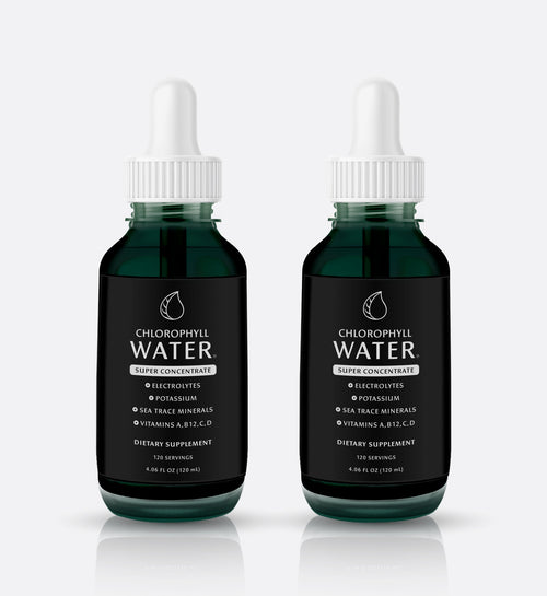 2 Pack: Chlorophyll Water Drops: SUPER CONCENTRATE Liquid Chlorophyll (240 Servings) with Electrolytes and Vitamins