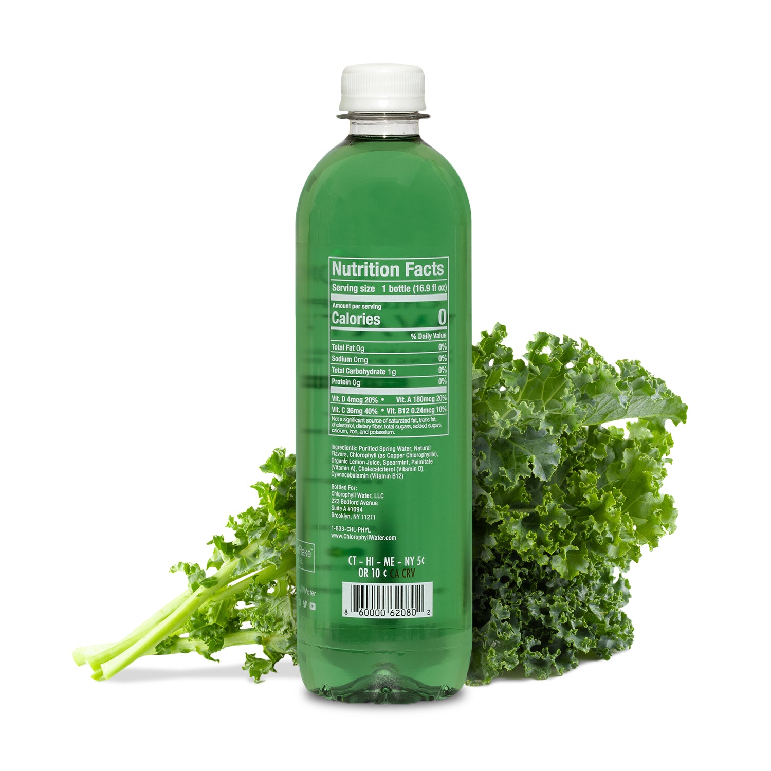 Chlorophyll Water® | Chlorophyll and Ultra-Purified Water with Essential Plant-Based Vitamins A, B12, C & D3 - Chlorophyll Water 
