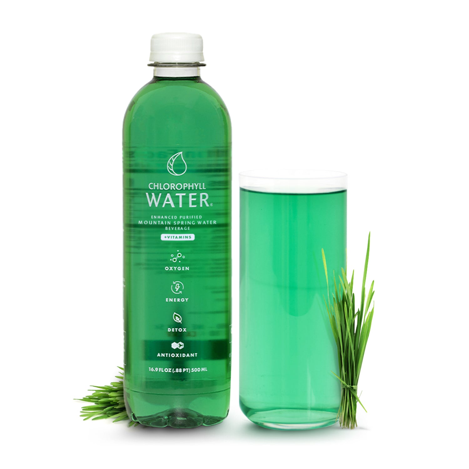 Chlorophyll Water® | Chlorophyll and Ultra-Purified Water with Essential Plant-Based Vitamins A, B12, C & D3 - Chlorophyll Water 