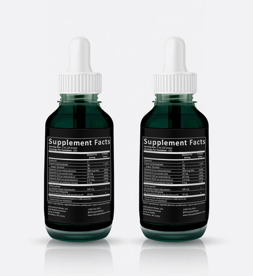 2 Pack: Chlorophyll Water Drops: SUPER CONCENTRATE Liquid Chlorophyll (240 Servings) with Electrolytes and Vitamins